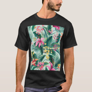 T-shirt Hibiscus tropicaux : Motif Floral sans joint