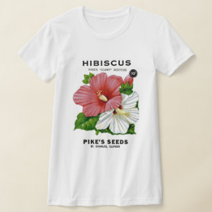 T-shirt Hibiscus Vintage Seed Packet