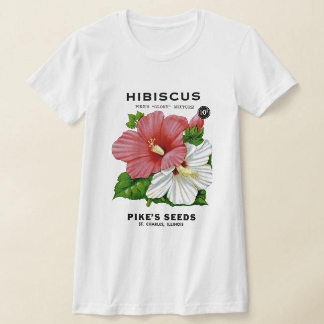 T-shirt Hibiscus Vintage Seed Packet (Poser)