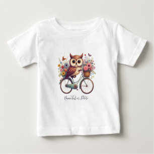 T-shirt hibou à vélo
