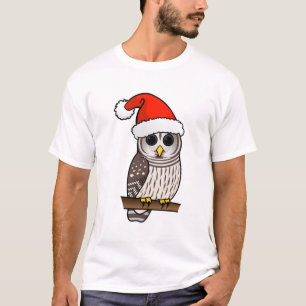 T-shirt Hibou barré Père Noël de Noël