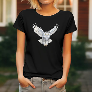 T-shirt Hibou blanc captivant 