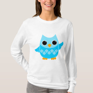 T-shirt Hibou bleu