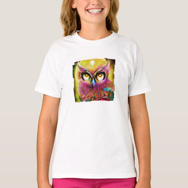 T-shirt hibou bohémien (Devant)