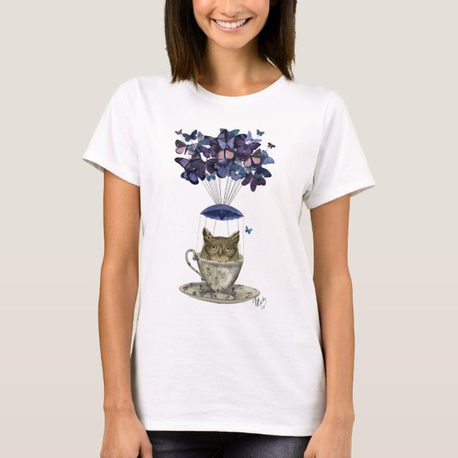 T-shirt Hibou Dans La Teacup (Devant)