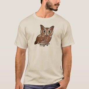 T-shirt Hibou de cri strident oriental (phase rouge)