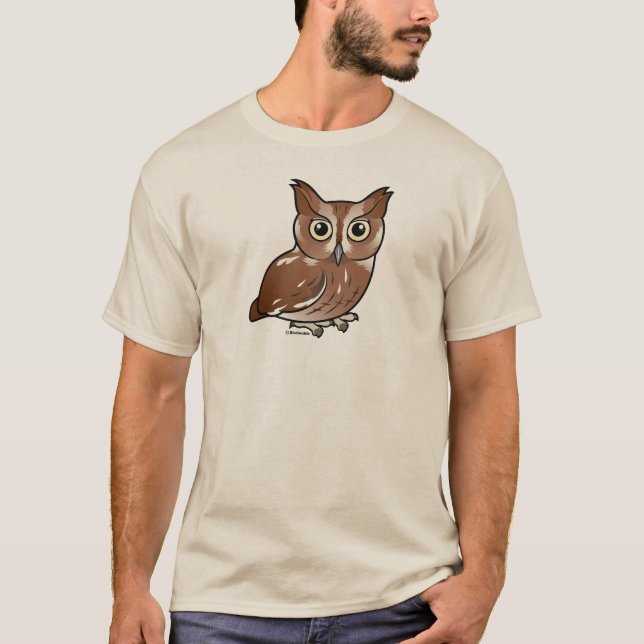 T-shirt Hibou de cri strident oriental (phase rouge) (Devant)