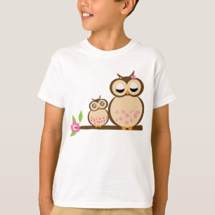 T-shirt Hibou de mère et de bébé