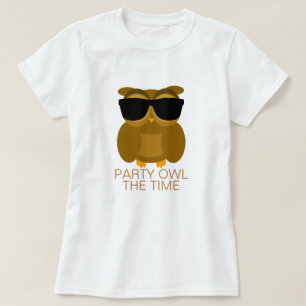 T-shirt Hibou de partie le temps