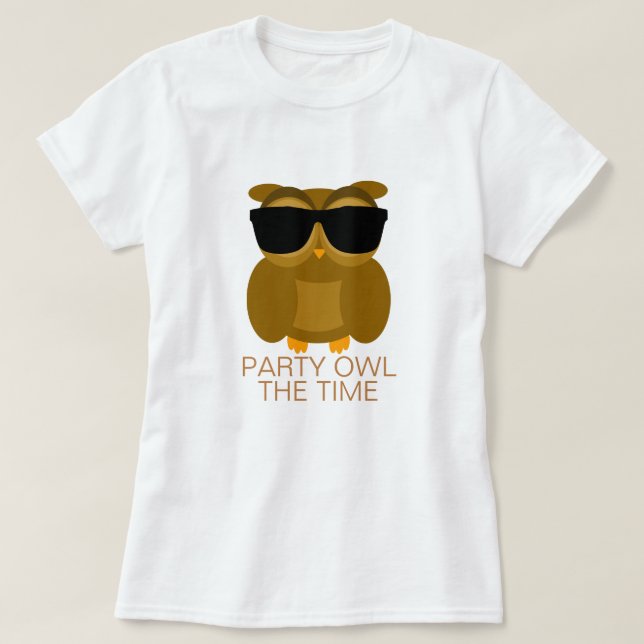 T-shirt Hibou de partie le temps (Design devant)