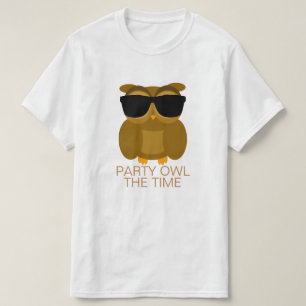 T-shirt Hibou de partie le temps