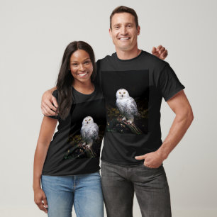 T-shirt Hibou des neiges majestueux d'hiver