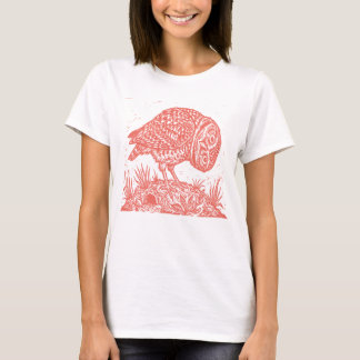 T-shirt Hibou en linogravure.