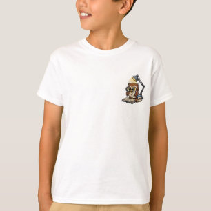 T-shirt Hibou érudit étudiant avec loupe Enfants