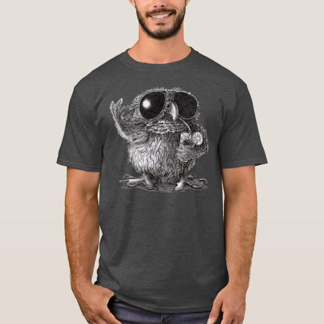 T-shirt Hibou frais drôle (Devant)