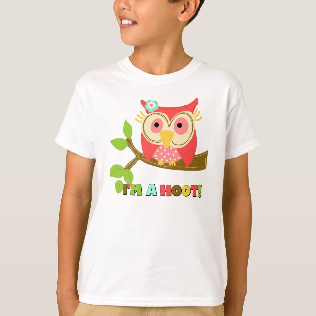 T-shirt Hibou Je suis un Hoot (Devant)