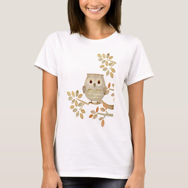 T-shirt Hibou musical d'arbre (Devant)