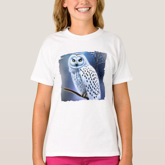 T-shirt hibou neigeux (Devant)