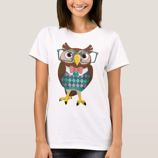 T-shirt Hibou ringard en verre de Cte (Devant)