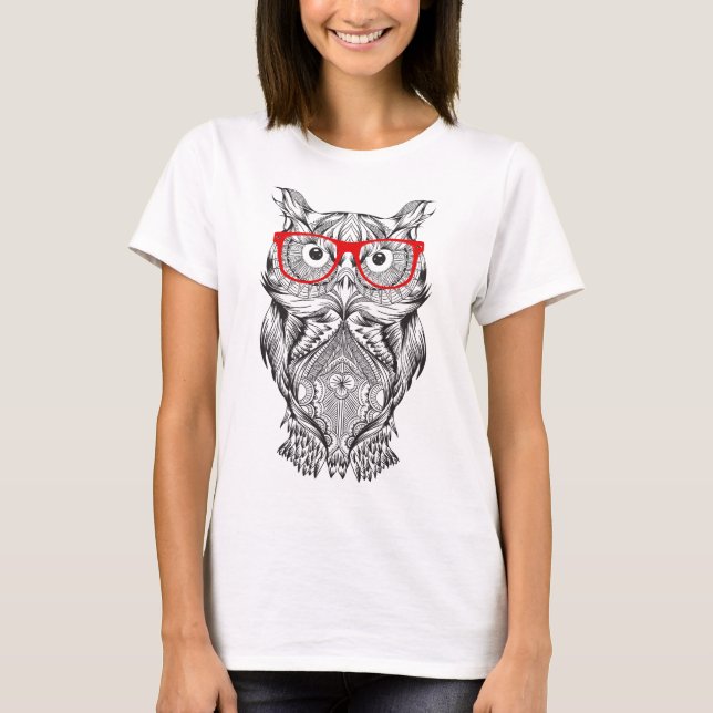 T-shirt Hibou sage (Devant)