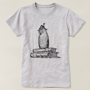 T-shirt Hibou sage vintage sur professeur Funny de