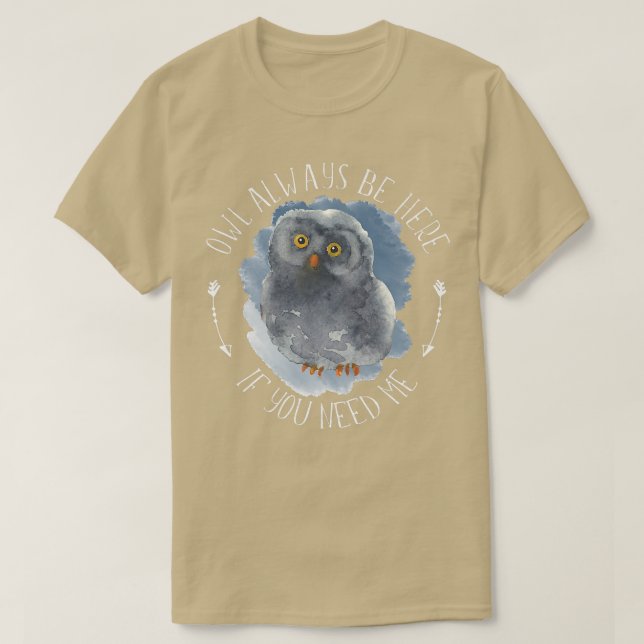 T-shirt Hibou toujours être ici - Forest Bird Wildlife Owl (Design devant)