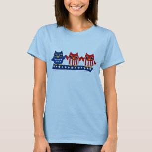 T-shirt Hiboux de célébration de l'indépendance