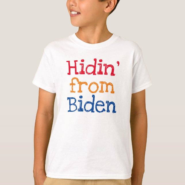 T-shirt Hidin' de Biden Funny Kids (Devant)