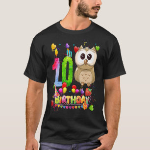 T-shirt Hiérarchie 10 ans Enfants 10e hibou Anniversaire