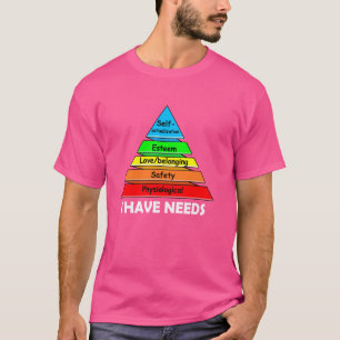 T-shirt Hiérarchie des besoins de psychologie drôle de psy