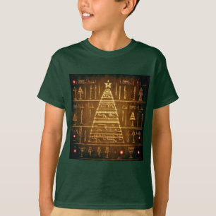 T-shirt Hiéroglyphes égyptiens de Noël 3