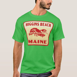 T-shirt Higgins Beach Maine Insigne rétro Tan
