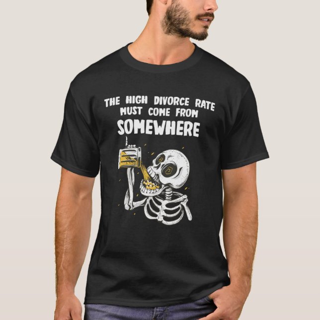 T-shirt High divorce rate Beer and  Bachelors Game (Devant)