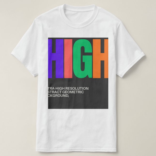 T-shirt High-Resolution Abstract Art (Design devant)