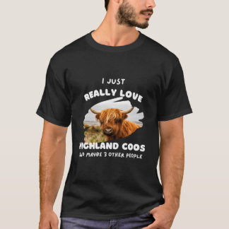 T-shirt Highland Bovins poilus Vaches écossaises Écossaise