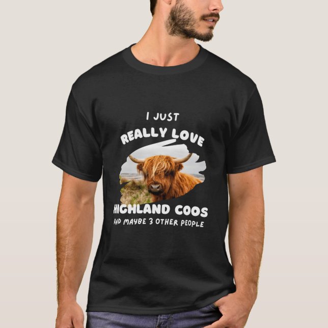 T-shirt Highland Bovins poilus Vaches écossaises Écossaise (Devant)