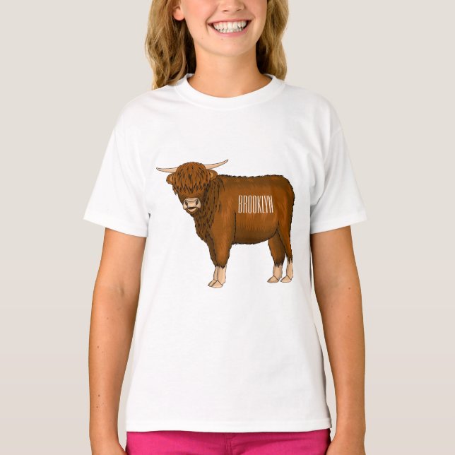 T-shirt Highland cow (Devant)