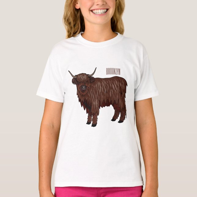T-shirt Highland cow (Devant)