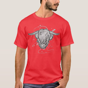 T-shirt Highland Cow Farmers Scottish Cow