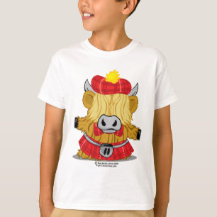 T-shirt Highland Cow Red Kilt