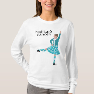 T-shirt Highland Dancer Turquoise