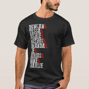 T-shirt Highlander : The Series Character Tee (Dark)