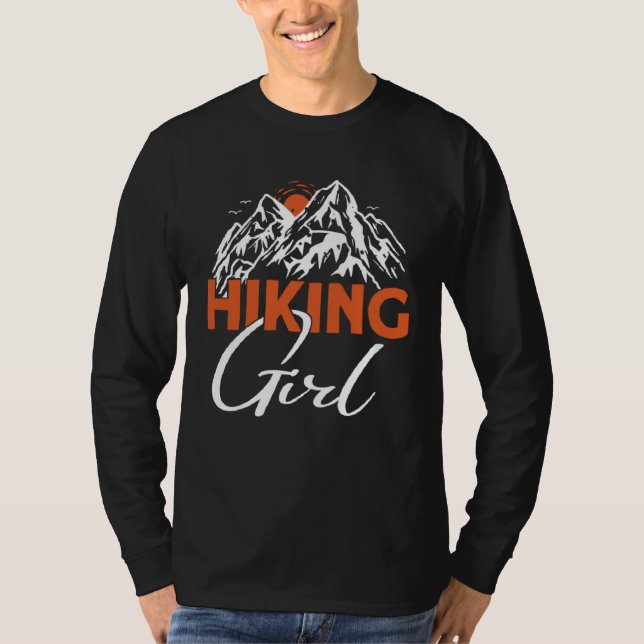 T-shirt Hiking Girl  Hikers Hike Hiking (Devant)