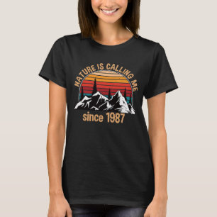 T-shirt Hiking Hiker Birthday 1987