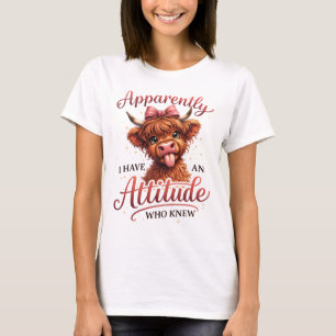 T-shirt hilarant et mignon avec un design de vache