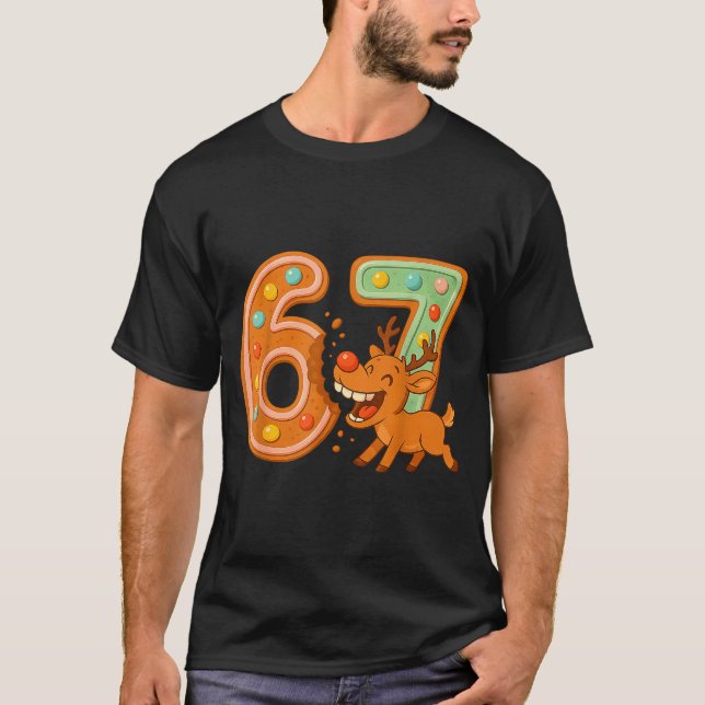 T-shirt Hilarious 67 Christmas Cookies Rudolph Reindeer Jo (Devant)