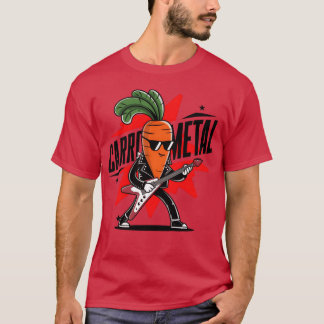 T-shirt Hilarious Carrot Metal Rock On withhis Metalhe fri
