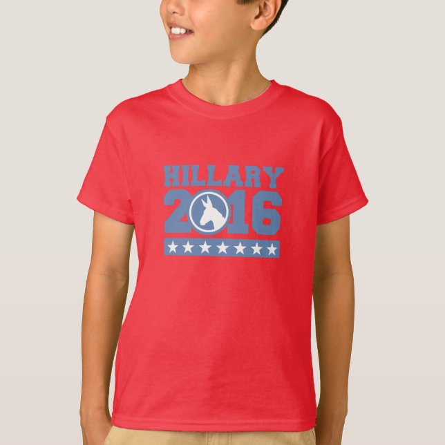 T-SHIRT HILLARY 2016 ROUND DONKEY (Devant)