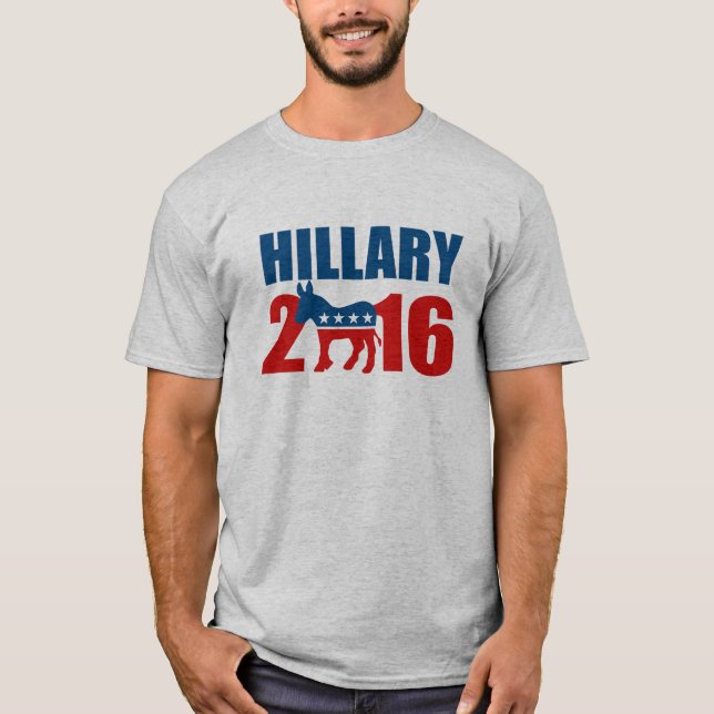 T-shirt HILLARY CLINTON DÉMOCRATE 2016.png (Devant)