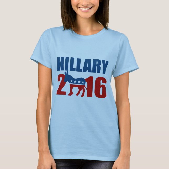 T-shirt HILLARY CLINTON DÉMOCRATE 2016.png (Devant)